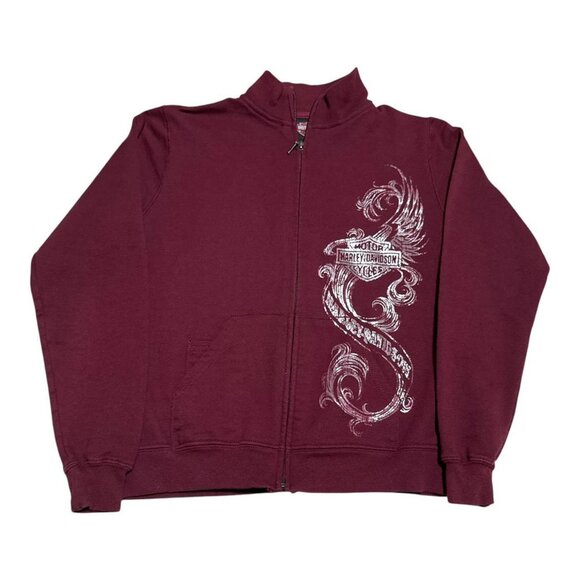 Harley Davidson 2007 Maroon Graphic Print California Sweatshirt Women’s XS - Picture 1 of 7